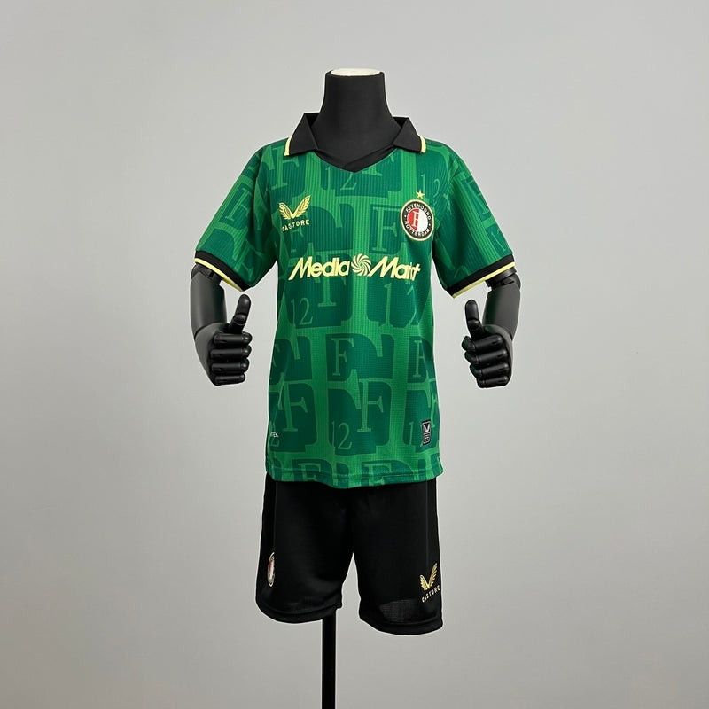 Kit Infantil  Feyenoord Green 25/26 - Lançamento