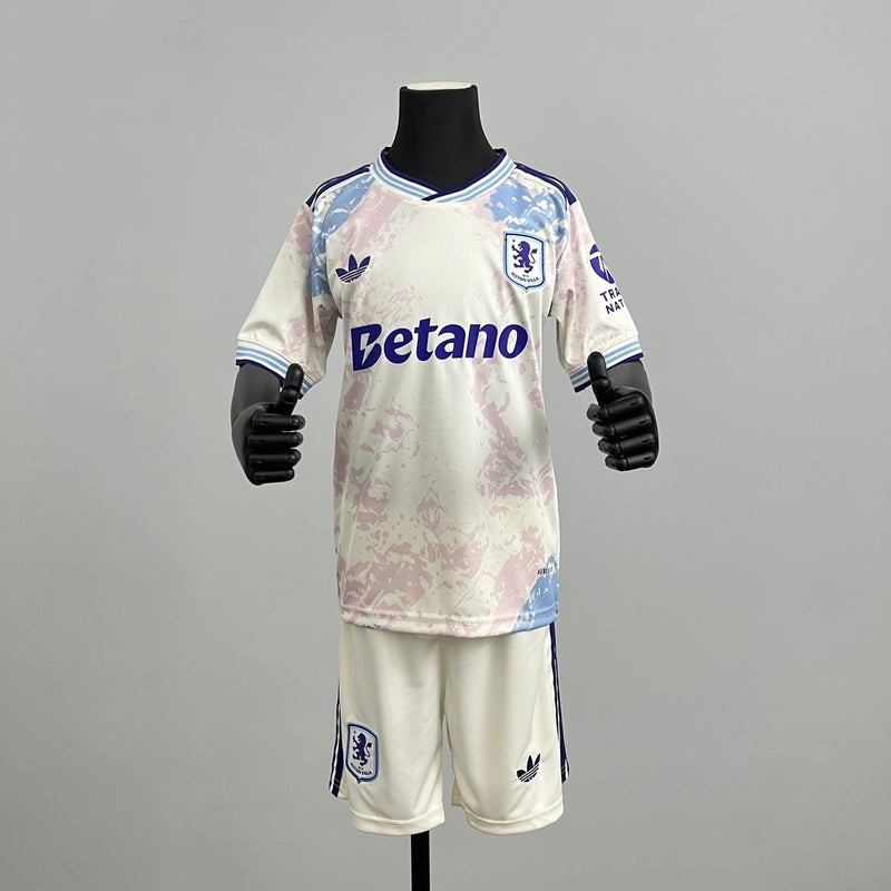 Kit Infantil Aston Villa  25/26 - Lançamento