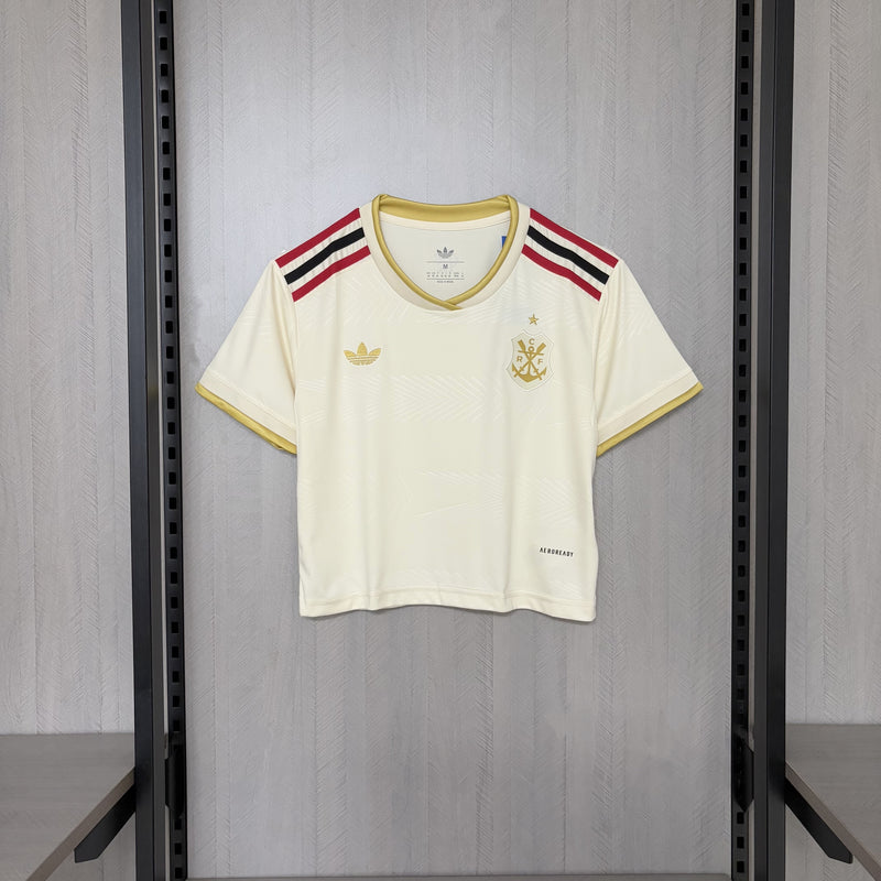 Croppet Flamengo Off - White 25/26 - Versão Feminina - Lançamento